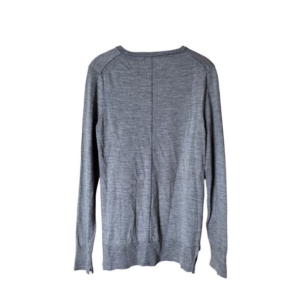 Rag & Bone Small Gray Marl Merino Wool Crew Neck Lightweight Tunic Sweater - Picture 6 of 9